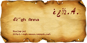 Ágh Anna névjegykártya